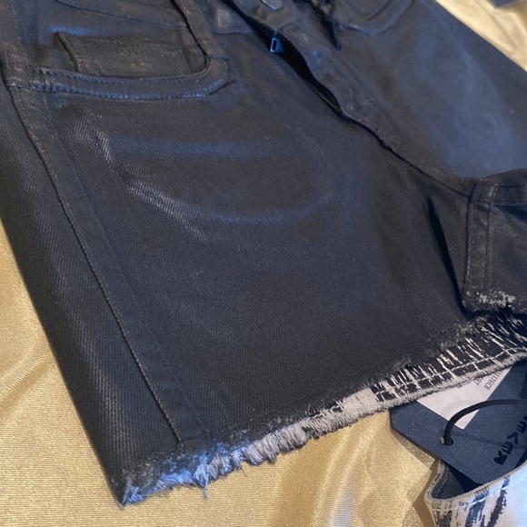 NWT BLEULAB REVERSIBLE SHORTS Ikat bleach summer sexy booty pant denim jean - Picture 7 of 10